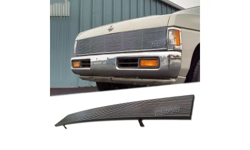 хром решетка с ламелями центральная верхняя Grill, вставка 1986-97 Nissan Pickup Phantom — фото 1