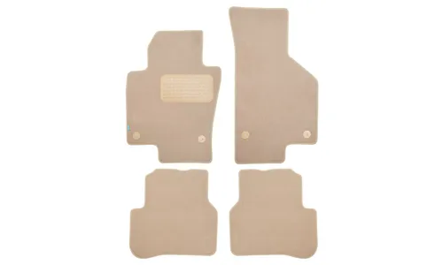 Коврики в салон Klever Premium VOLKSWAGEN Passat CC 2008-2012, купе, 4 шт. (текстиль, бежевые) / Фольксваген Пассат — фото 1