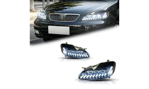 Фары передние LED с ходовыми огнями для Toyota Corolla (2003-2009), комплект, комплект, FT Carlight Carlight — фото 1