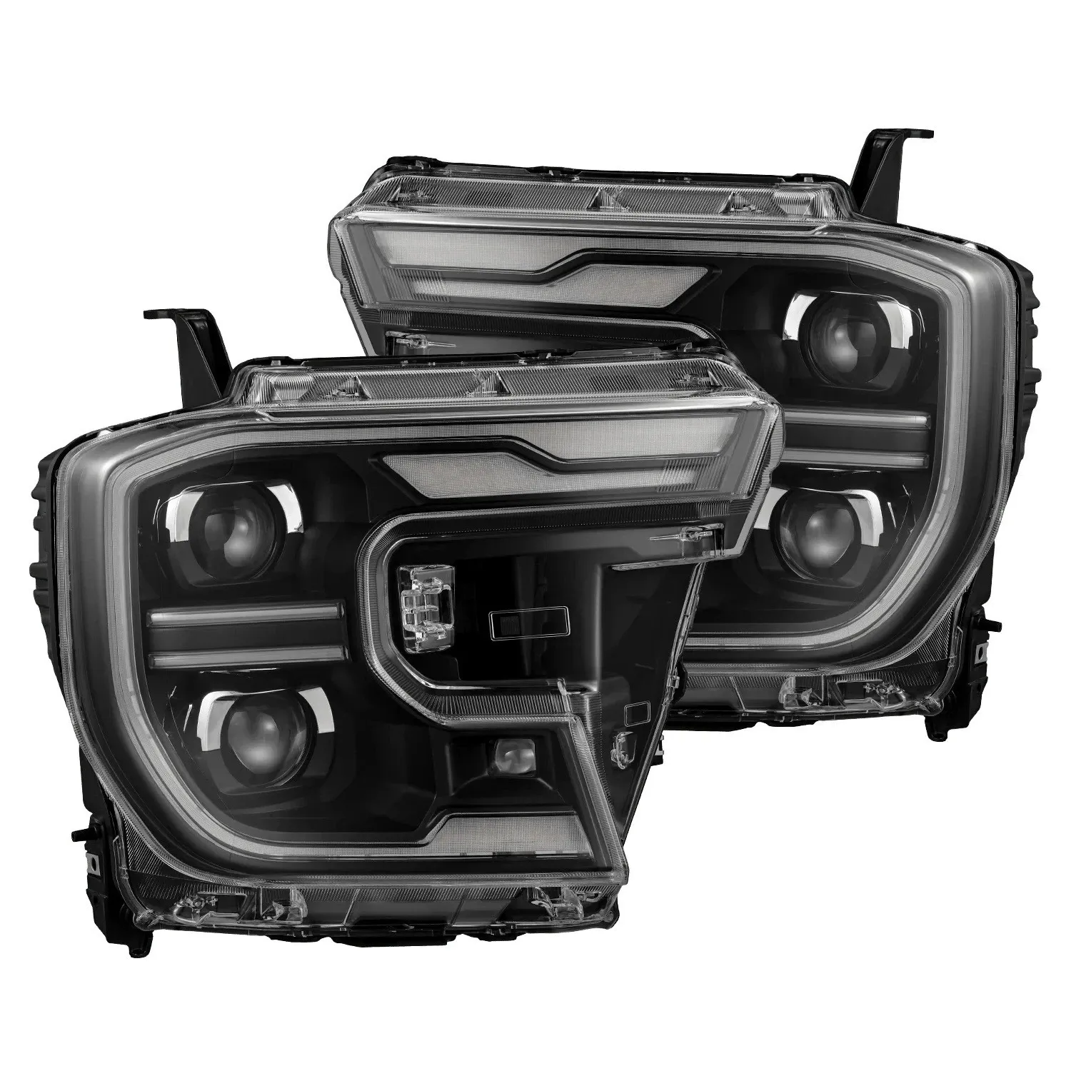 Фары проекторные светодиодные Black LUXX для Ford Ranger 2024–2026, AlphaRex — фото 1