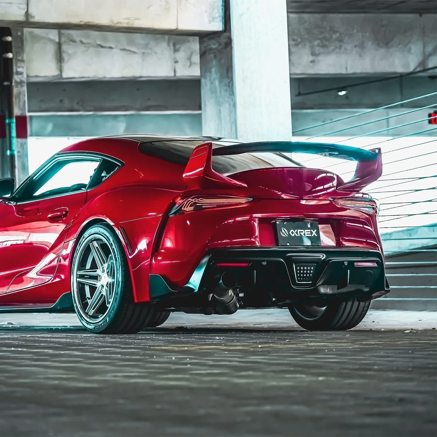 Фонари задние светодиодные Alpha Black CSL Laser LUXX для Toyota GR Supra 2020–2026, AlphaRex — фото 2