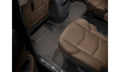 Ковры салона Floorliners, 2 ряд Cadillac Escalade ESV 2015-2020, какао, Weathertech — фото 1