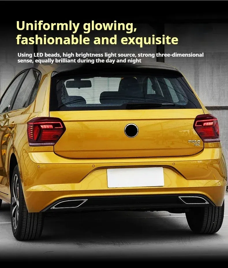 Задние LED-фонари динамический поворотник для VW Polo (2019-2023), комплект, комплект, FT Carlight Carlight — фото 2