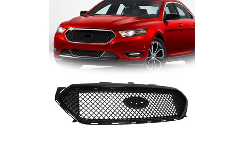 Решетка передняя верхняя глянцевая черная DG1Z-8200-DC для Ford Taurus SHO 2013-2018 годов выпуска — фото 1