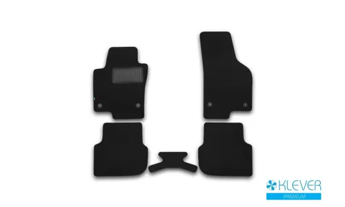 Коврики в салон Klever Premium VOLKSWAGEN Jetta 2010-2015, 2014-2018, седан, 5 шт. (текстиль) / Фольксваген Джетта — фото 1