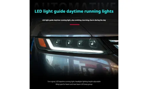 Фары передние LED с ходовыми огнями для Honda Odyssey (2004-2008), комплект, FT Carlight — фото 3