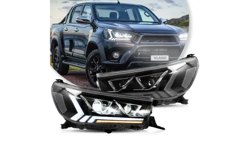 Фары VLAND двухлучевые проектор для Toyota Hilux 8 GUN125/GUN126R (2015-2020) — фото 2