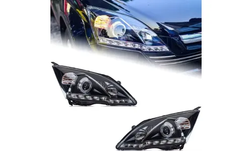 Фары передние LED с ходовыми огнями для Honda CR-V (2007-2011), комплект, комплект, FT Carlight Carlight — фото 1