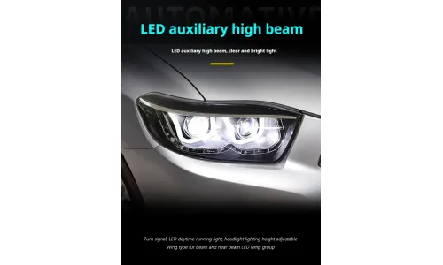 Фары Full LED проектор ДХО для Toyota Highlander (2009-2011), комплект, комплект, FT Carlight Carlight — фото 2