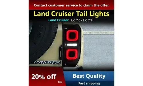 Задние LED-фонари динамический поворотник для Toyota Land Cruiser 70 (1984-2024), комплект, комплект, FT Carlight Carlight — фото 7