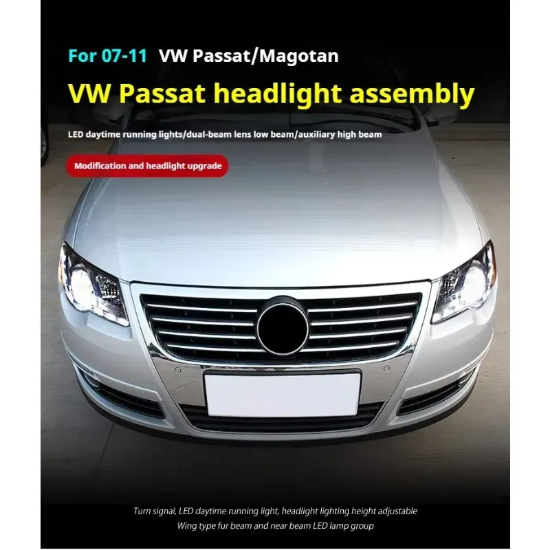 Фары передние LED с ходовыми огнями для VW Passat Magotan B6 (2007-2011), комплект, комплект, FT Carlight Carlight — фото 5