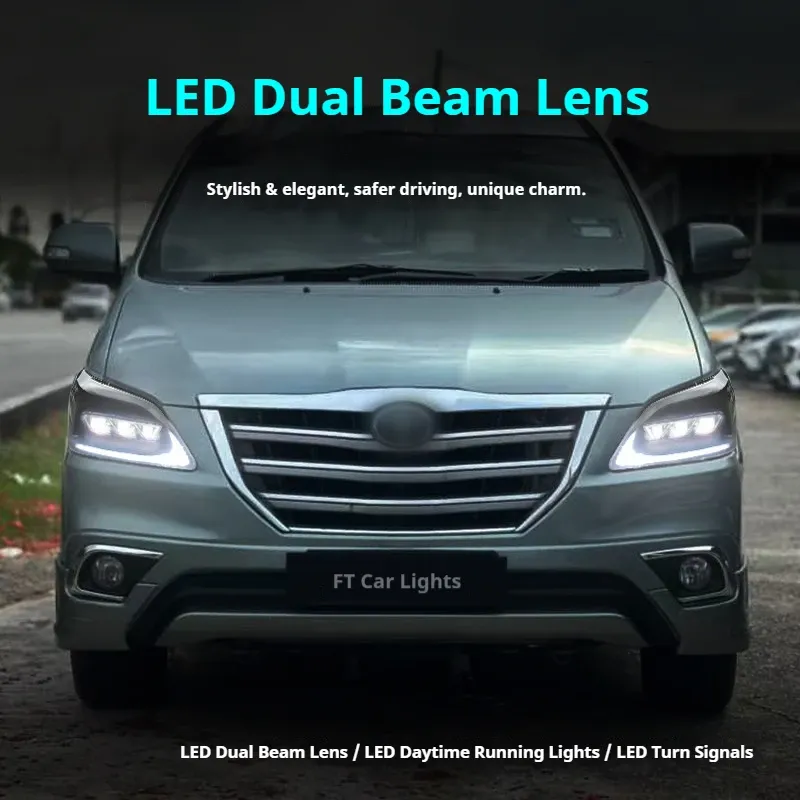 Фары передние LED с ходовыми огнями для Toyota Innova (2012-2015), комплект, комплект, FT Carlight Carlight — фото 4