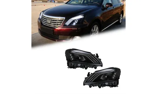 Фары передние LED с ходовыми огнями для Toyota Crown (2010-2012), комплект, FT Carlight — фото 1