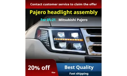 Фары Full LED проектор ДХО для Mitsubishi Pajero V93/V97 (2005-2021), комплект, комплект, FT Carlight Carlight — фото 2