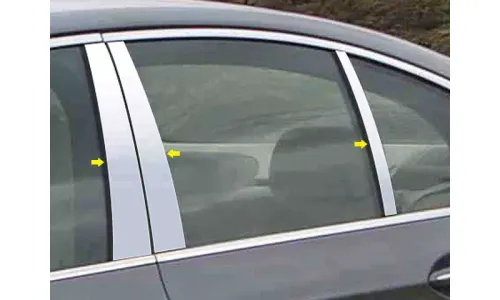 Накладки на стойки дверей 6шт. комплект для Bmw 5-Series 2004-2010 — фото 1