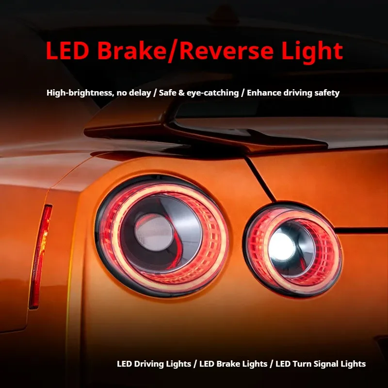Задние LED-фонари динамический поворотник для Nissan GT-R R35 (2008-2023), комплект, комплект, FT Carlight Carlight — фото 3