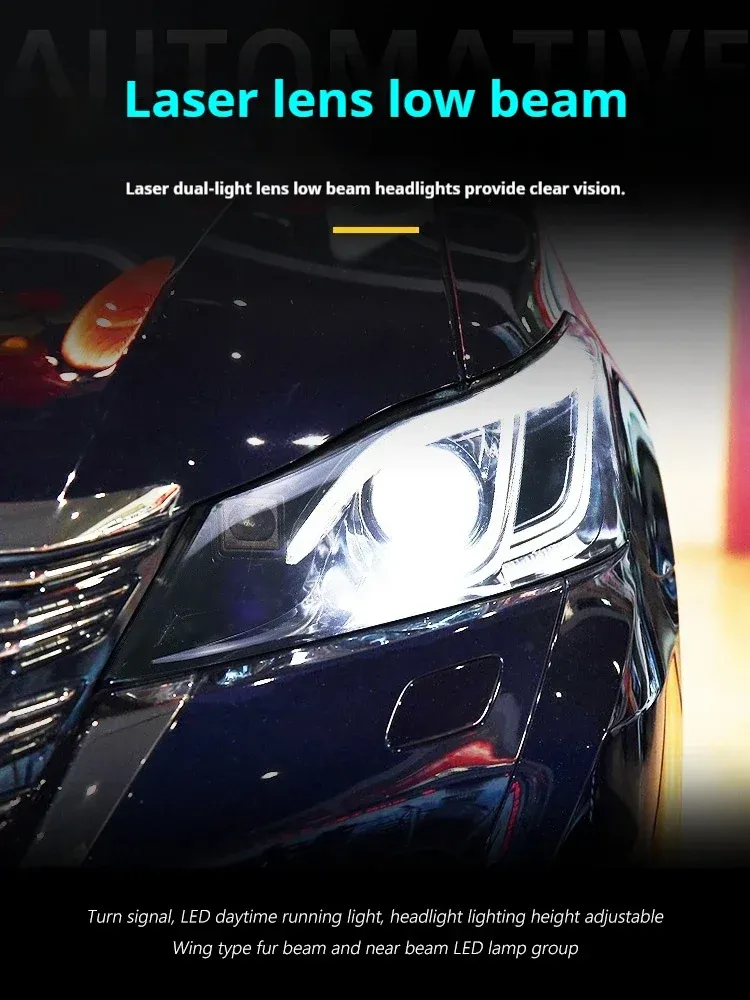Фары передние LED с ходовыми огнями для Toyota Crown (2015-2018), комплект, FT Carlight — фото 3