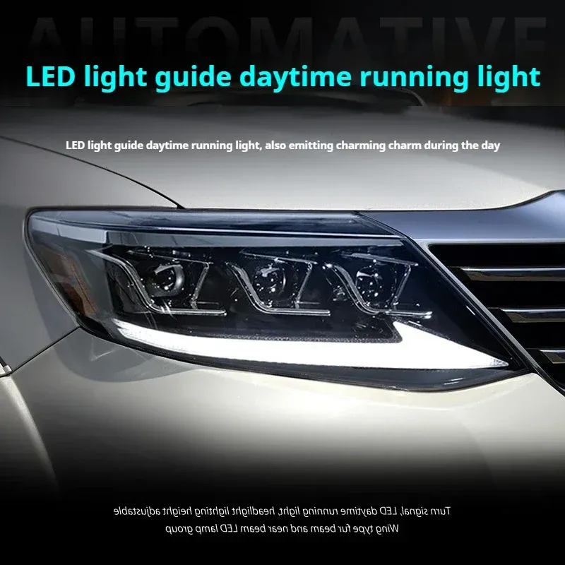 Фары LED проектор 3-глазные ДХО для Toyota Fortuner (2011-2015), комплект, комплект, FT Carlight Carlight — фото 3