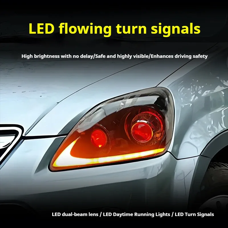 Фары передние LED с ходовыми огнями для Honda CR-V (2005-2006), комплект, комплект, FT Carlight Carlight — фото 3