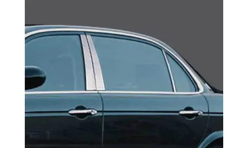 Накладки на стойки дверей 6шт. комплект для Jaguar XJ8 2004-2008 — фото 1