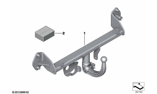 Фаркоп со съёмным шаром для BMW 3-й серии F30/F31 и 4-й серии F32/F33/F36, оригинал — фото 2