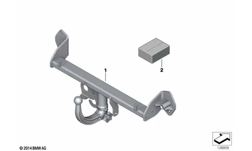 Фаркоп со съёмной шаровой опорой для BMW 1-й серии F21/F20 и 2-й серии F23/F22, оригинал — фото 2