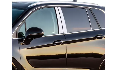 Накладки стоек дверей из нержавеющей стали 6 шт отделка окон QAA для Buick Envision 2016-2020 — фото 1