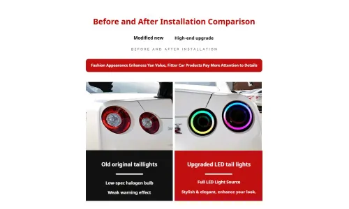 Задние LED-фонари RGB динамический поворотник для Nissan GT-R R35 (2008-2023), комплект, комплект, FT Carlight Carlight — фото 6