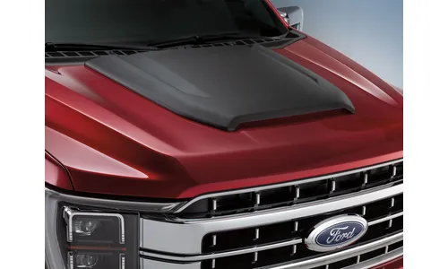 F-150 2021-2023 AIR DESIGN SATIN BLACK HOOD SCOOP — фото 1
