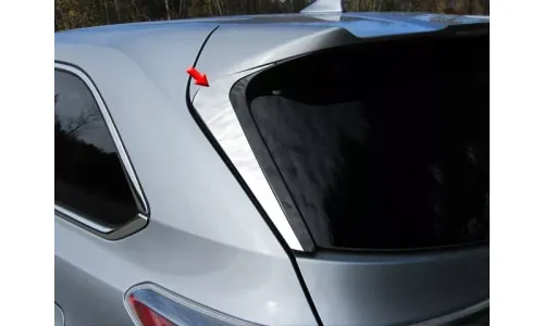 Хромированная отделка заднего стекла 2 шт. QAA нержавеющий акцент для TOYOTA HIGHLANDER 14-19 — фото 1