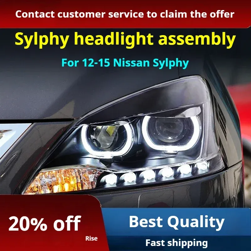 Фары передние LED с ходовыми огнями для Nissan Sylphy/Sentra (2012-2015), комплект, комплект, FT Carlight Carlight — фото 2