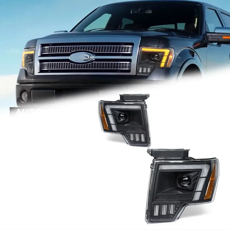 Фары передние LED с ходовыми огнями для Ford Raptor F-150 (2008-2014), комплект, комплект, FT Carlight Carlight — фото 1