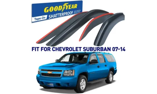 Дефлекторы боковых окон 2007-2014 Chevrolet (Chevy) Suburban 1500, накладные, GoodYear — фото 1