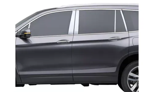 Накладки стоек дверей из нержавеющей стали 10 шт отделка двери QAA для Honda Pilot 16-21 — фото 1