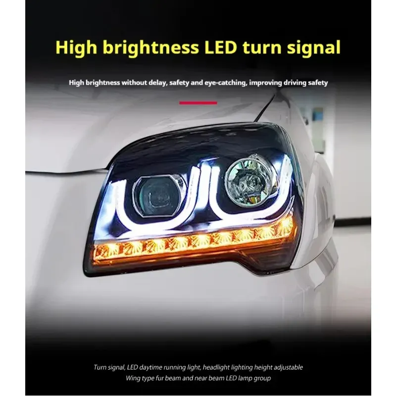 Фары передние LED с ходовыми огнями для Kia Sportage (2006-2012), комплект, комплект, FT Carlight Carlight — фото 4