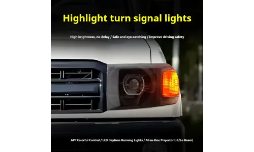Фары передние LED с ходовыми огнями для Toyota Land Cruiser 70-79 (2007-2023), комплект, комплект, FT Carlight Carlight — фото 3