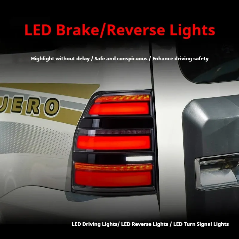 Задние LED-фонари динамический поворотник для Mitsubishi Pajero V93/V97 (2006-2020), комплект, комплект, FT Carlight Carlight — фото 3