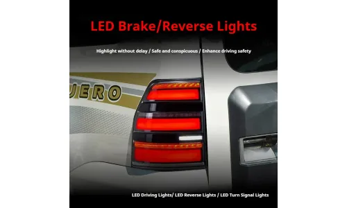 Задние LED-фонари динамический поворотник для Mitsubishi Pajero V93/V97 (2006-2020), комплект, комплект, FT Carlight Carlight — фото 3