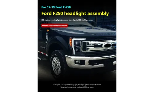 Фары передние LED с ходовыми огнями для Ford F-250 (2017-2019), комплект, комплект, FT Carlight Carlight — фото 5