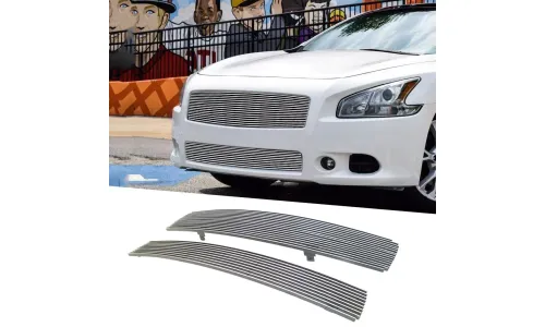 полированная решетка с ламелями Combo верхняя Grill, вставка 09-14 Nissan Maxima — фото 1