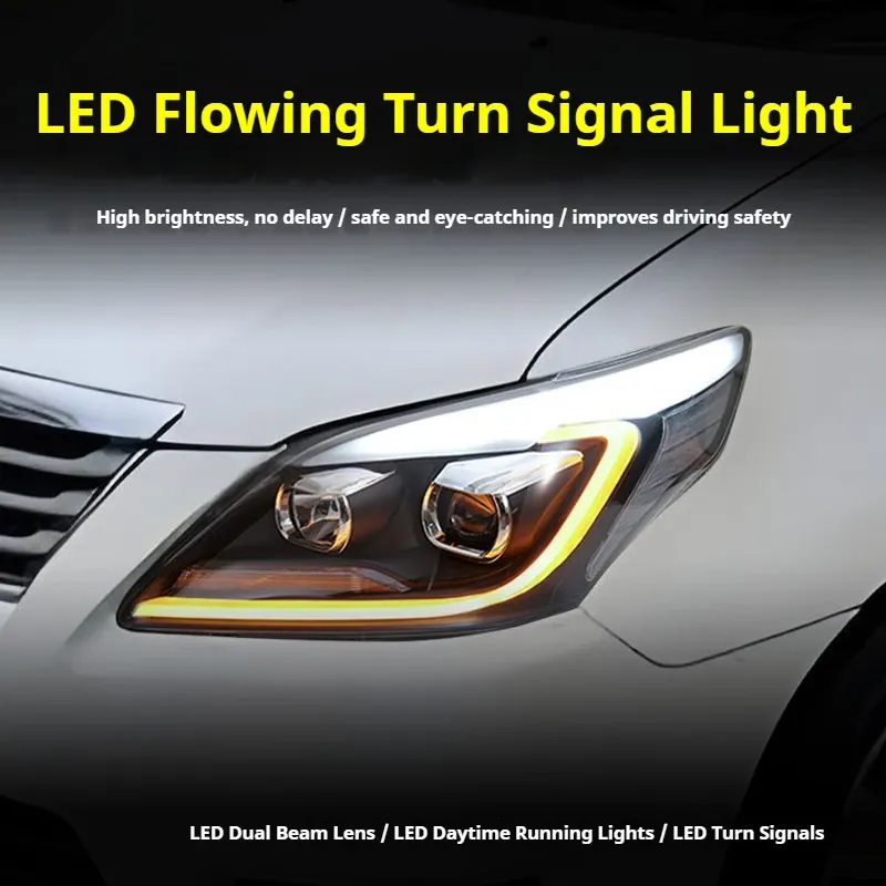Фары передние LED с ходовыми огнями для Toyota Innova (2012-2015), комплект, комплект, FT Carlight Carlight — фото 3