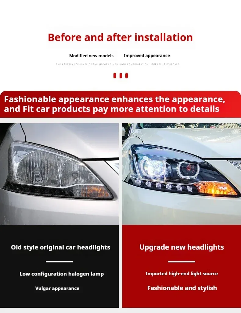 Фары передние LED с ходовыми огнями для Nissan Sylphy/Sentra (2012-2015), комплект, комплект, FT Carlight Carlight — фото 7