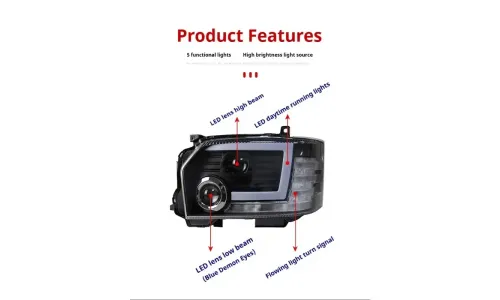 Фары Full LED проектор ДХО для Toyota Hiace (2005-2018), комплект, комплект, FT Carlight Carlight — фото 7