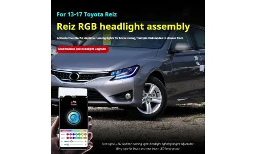 Фары передние LED с ходовыми огнями RGB для Toyota Mark X (2013-2017), комплект, комплект, FT Carlight Carlight — фото 5