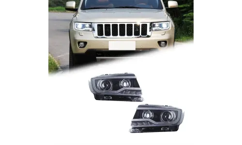 Фары передние LED с ходовыми огнями для Jeep Compass / Grand Cherokee (2011-2016), комплект, комплект, FT Carlight Carlight — фото 1