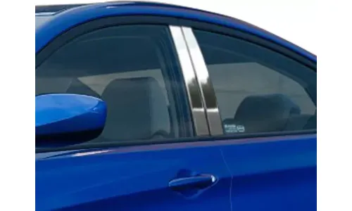 Накладки стоек дверей из нержавеющей стали 4 шт отделка двери QAA для Hyundai Accent 2012-2016 — фото 1