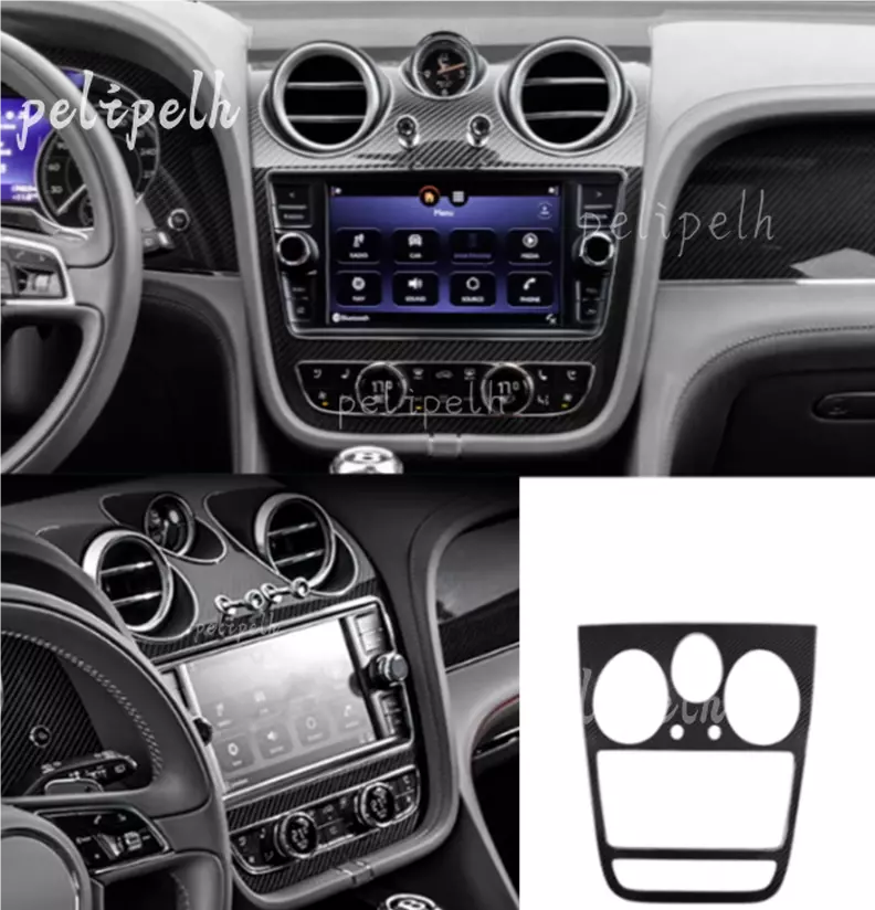 Carbon Fiber For Bentley Bentayga 2017-2023 Navigate Control Panel Cover Trim — фото 1