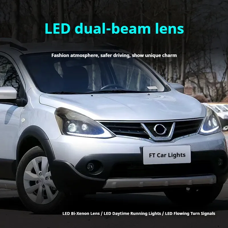 Фары Full LED проектор ДХО для Nissan Livina (2013-2017), комплект, комплект, FT Carlight Carlight — фото 4