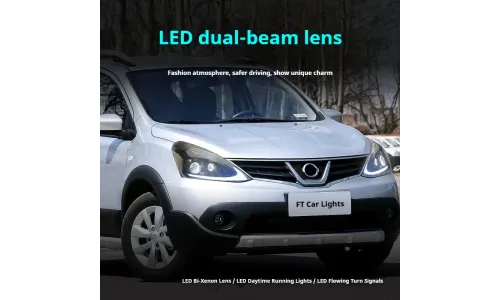 Фары Full LED проектор ДХО для Nissan Livina (2013-2017), комплект, комплект, FT Carlight Carlight — фото 4