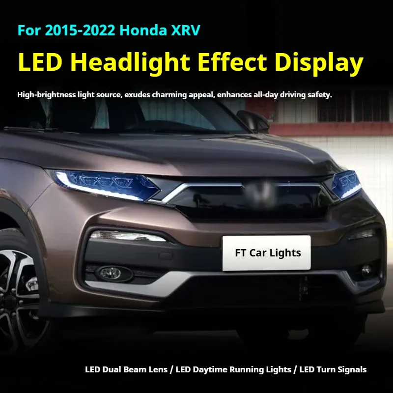 Фары передние LED с ходовыми огнями для Honda XR-V (2015-2022), комплект, комплект, FT Carlight Carlight — фото 5